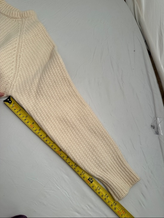 &Daughter ecru merino wool and cashmere crew neck raglan sleeve sweater - Picture 8 of 12